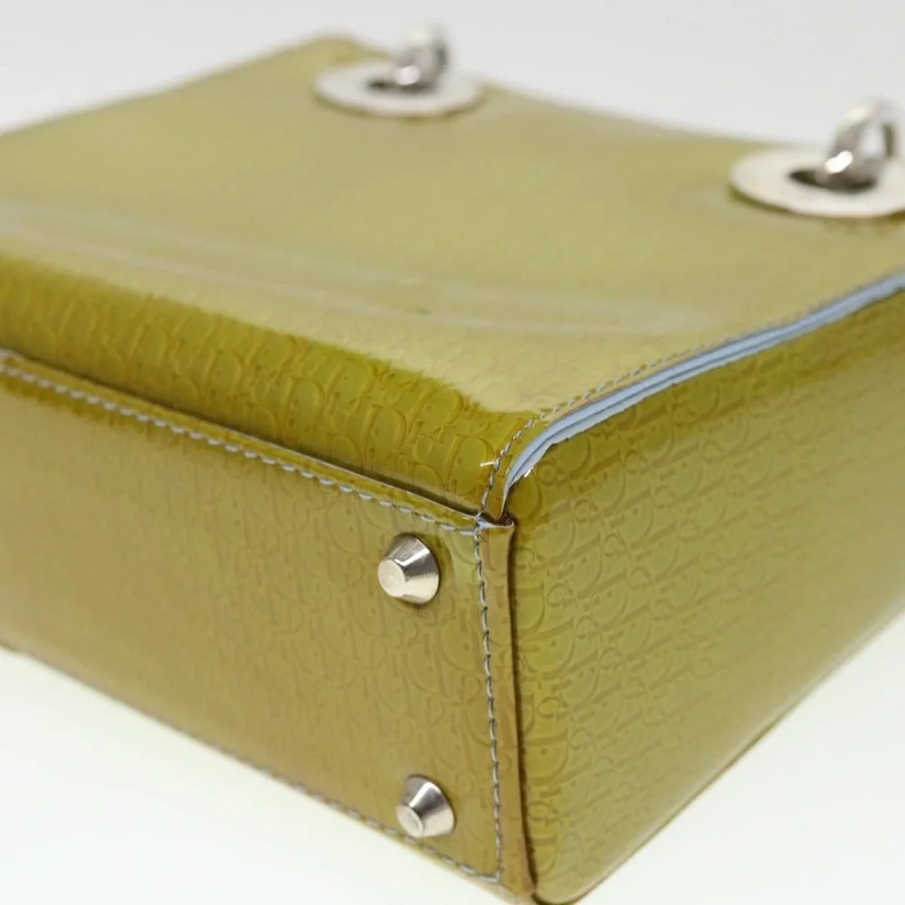 Christian Dior Lady Dior Patent Leather Trotter Embossed Bag with Strap and Card - Picture 11 of 16